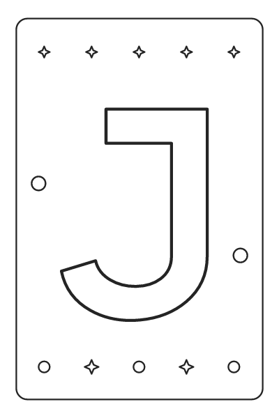 Letter J Alphabet Coloring Page, Alphabet coloring page