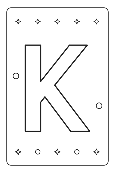 Letter K Alphabet Coloring Page, Alphabet coloring page
