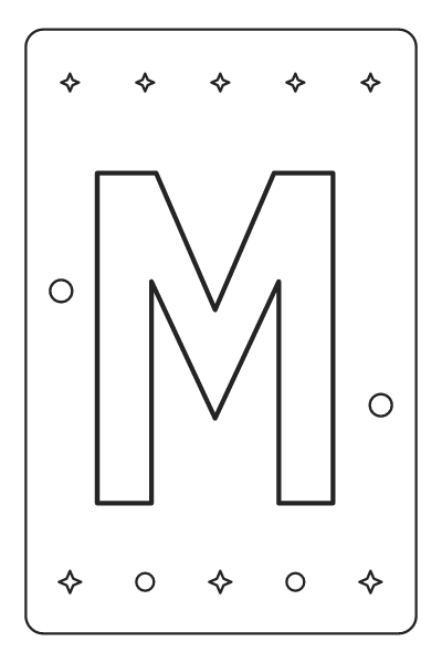 Letter M Alphabet Coloring Page, Alphabet coloring page