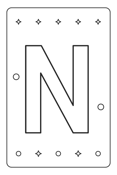 Letter N Alphabet Coloring Page, Alphabet coloring page