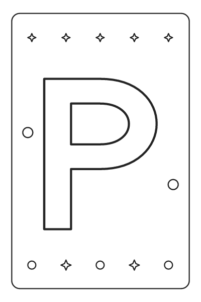 Letter P Alphabet Coloring Page, Alphabet coloring page