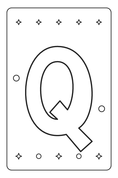 Letter Q Alphabet Coloring Page, Alphabet coloring page