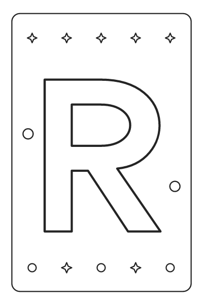 Letter R Alphabet Coloring Page, Alphabet coloring page