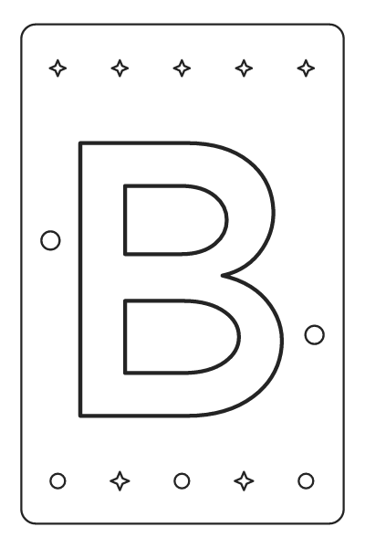 Letter B Alphabet Coloring Page, Alphabet coloring page