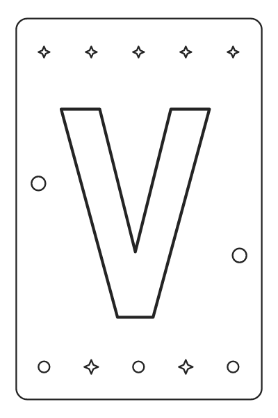 Letter V Alphabet Coloring Page, Alphabet coloring page