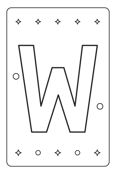 Letter W Alphabet Coloring Page, Alphabet coloring page