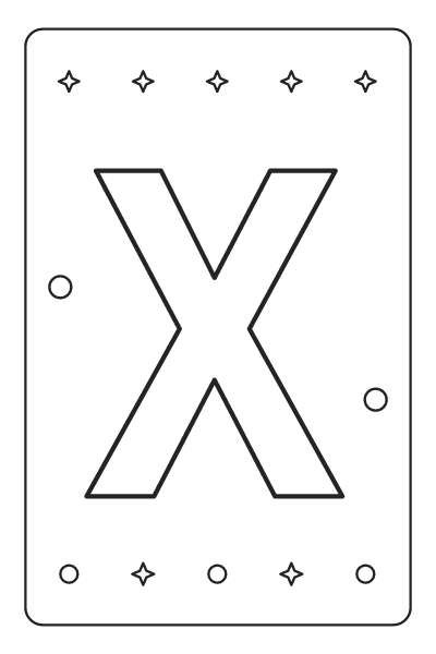 Letter X Alphabet Coloring Page, Alphabet coloring page
