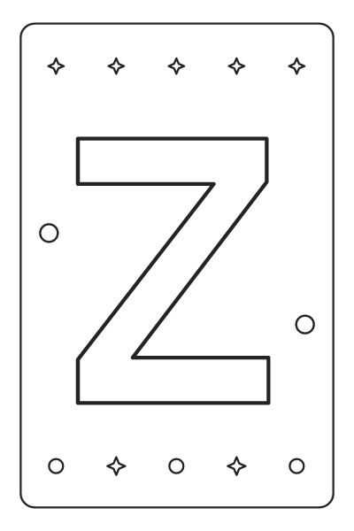 Letter Z Alphabet Coloring Page, Alphabet coloring page