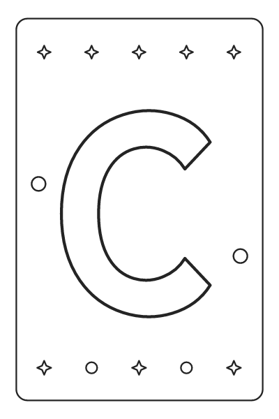 Letter C Alphabet Coloring Page, Alphabet coloring page