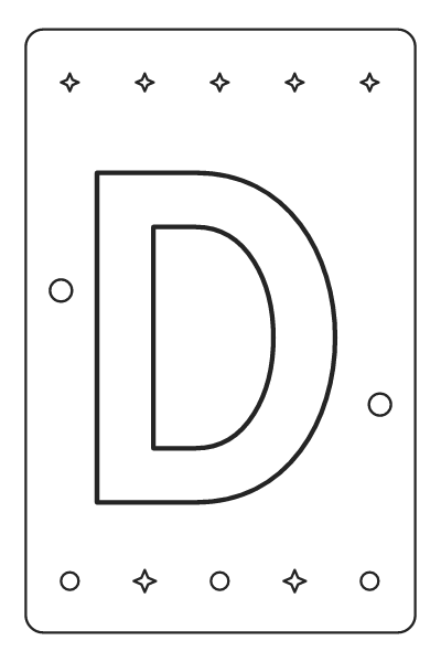 Letter D Alphabet Coloring Page, Alphabet coloring page