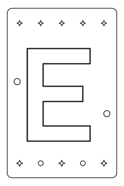 Letter E Alphabet Coloring Page, Alphabet coloring page