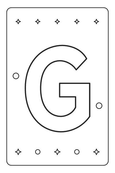 Letter G Alphabet Coloring Page, Alphabet coloring page