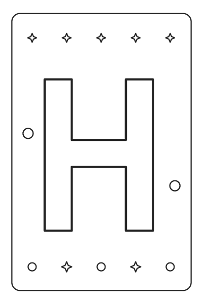 Letter H Alphabet Coloring Page, Alphabet coloring page