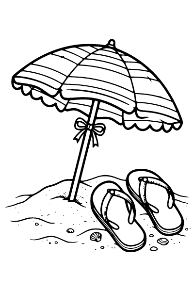 Beach Coloring Page 2, Beach coloring page