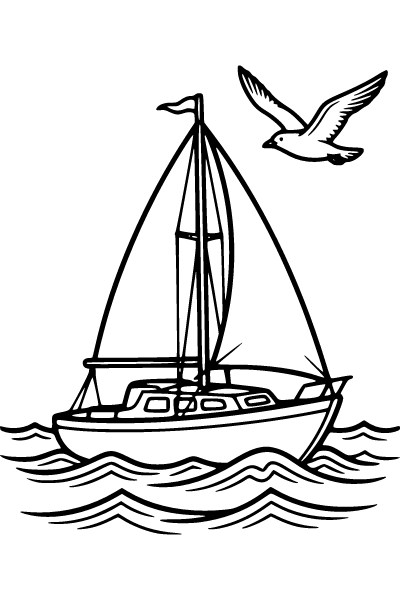 Beach Coloring Page 3, Beach coloring page