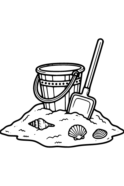 Beach Coloring Page 5, Beach coloring page