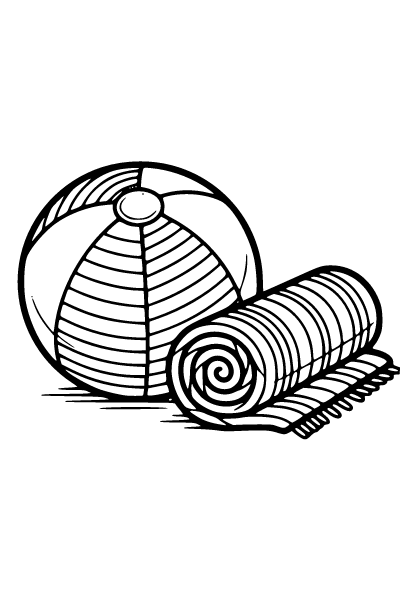 Beach Coloring Page 9, Beach coloring page