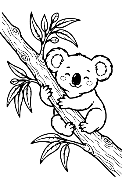 Cute Animals Coloring Page 11, Cute Animals coloring page