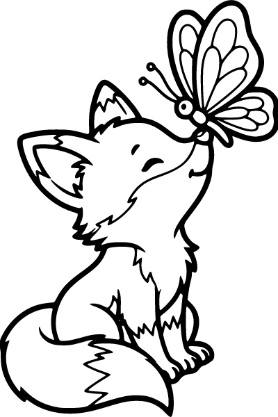 Cute Animals Coloring Page 12, Cute Animals coloring page