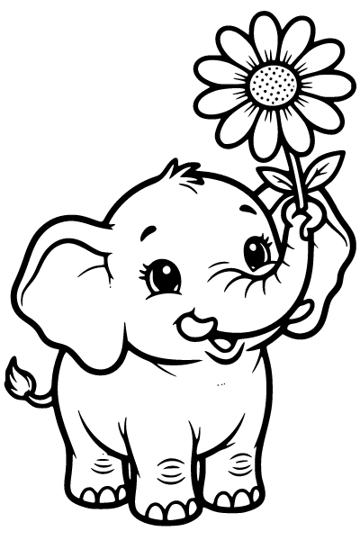Cute Animals Coloring Page 9, Cute Animals coloring page