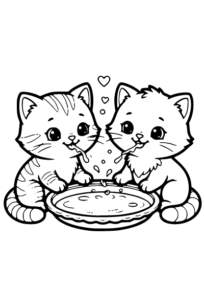 Cute Cat Coloring Page 7, Cute Cat coloring page