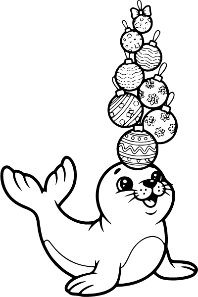 Cute Christmas Coloring Page 10, Cute Christmas coloring page