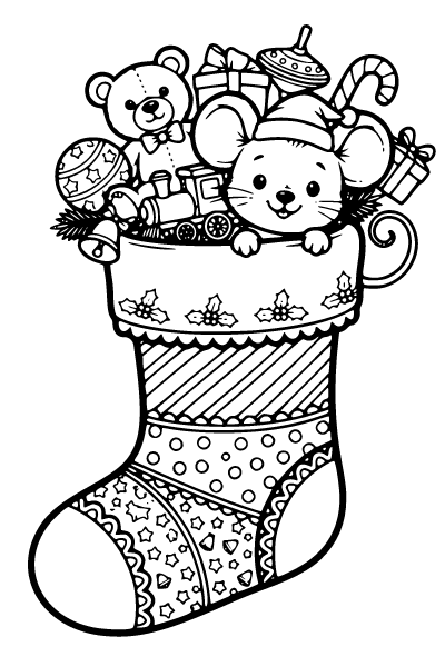 Cute Christmas Coloring Page 11, Cute Christmas coloring page