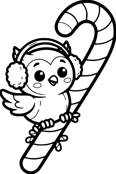 Cute Christmas Coloring Page 5, Cute Christmas coloring page