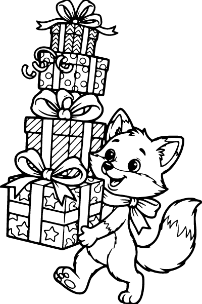 Cute Christmas Coloring Page 6, Cute Christmas coloring page
