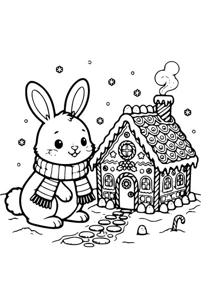 Cute Christmas Coloring Page 7, Cute Christmas coloring page