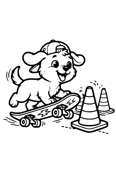 Cute Dog Coloring Page 10, Cute Dog coloring page