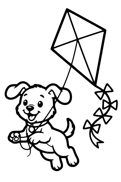 Cute Dog Coloring Page 12, Cute Dog coloring page