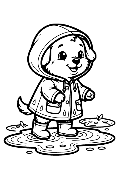 Cute Dog Coloring Page 6, Cute Dog coloring page