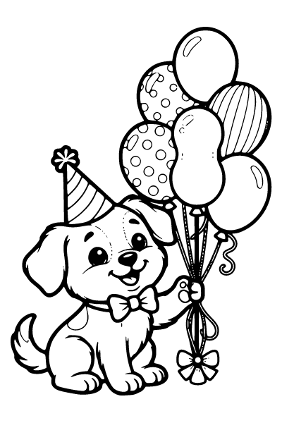 Cute Dog Coloring Page 9, Cute Dog coloring page
