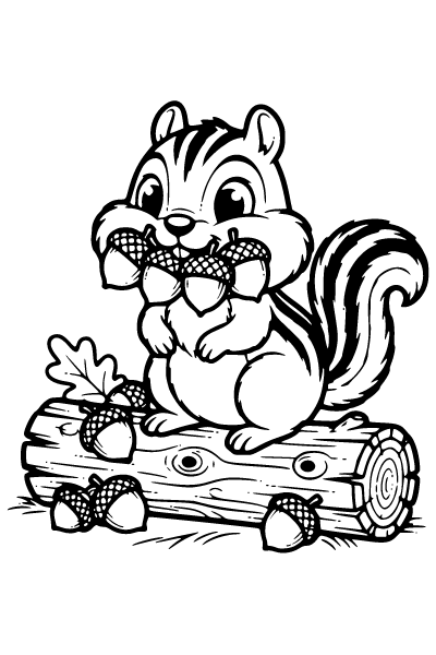 Cute Fall Coloring Page 10, Cute Fall coloring page