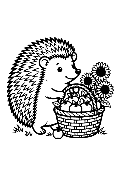 Cute Fall Coloring Page 4, Cute Fall coloring page