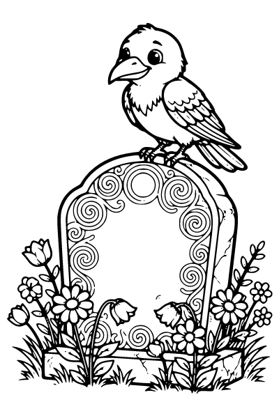 Cute Halloween Coloring Page 10, Cute Halloween coloring page