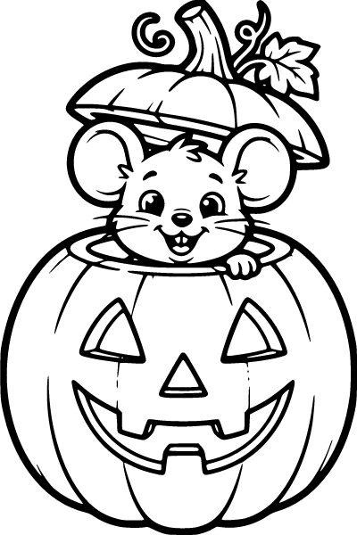 Cute Halloween Coloring Page 9, Cute Halloween coloring page