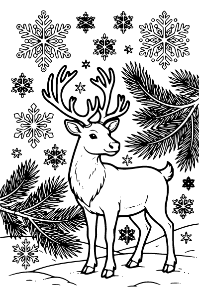 December Coloring Page 3, December coloring page
