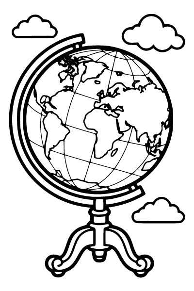 Earth Coloring Page 1, Earth coloring page