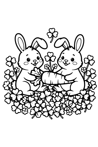Easter Bunny Coloring Page 10, Easter Bunny coloring page