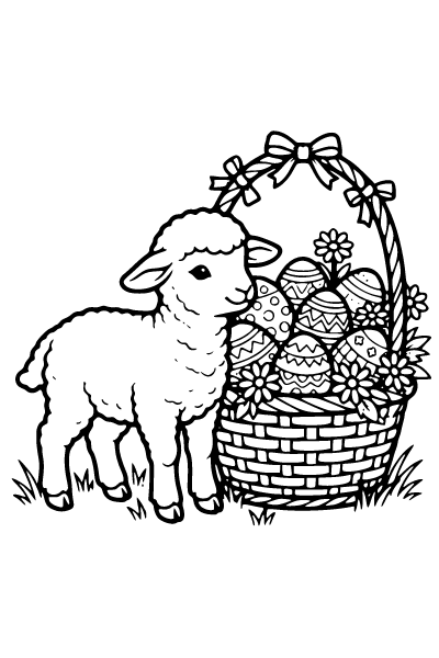 Easter Bunny Coloring Page 6, Easter Bunny coloring page