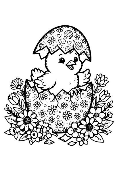 Easter Bunny Coloring Page 8, Easter Bunny coloring page