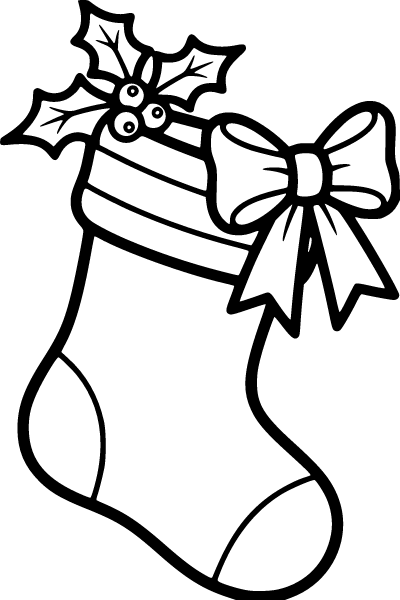 Easy Christmas Coloring Page 1, Easy Christmas coloring page