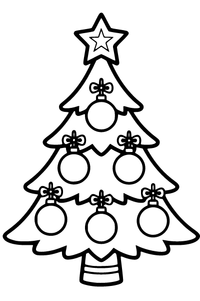 Easy Christmas Coloring Page 3, Easy Christmas coloring page