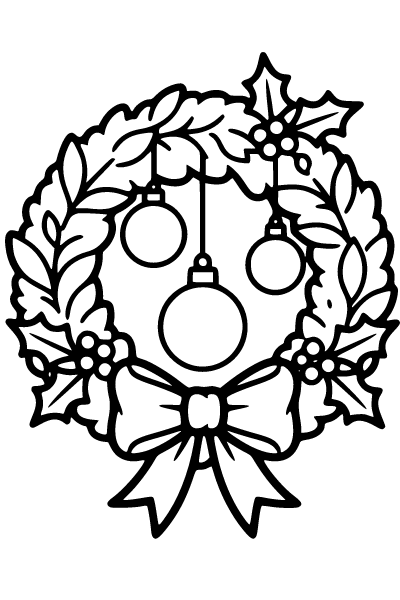 Easy Christmas Coloring Page 8, Easy Christmas coloring page