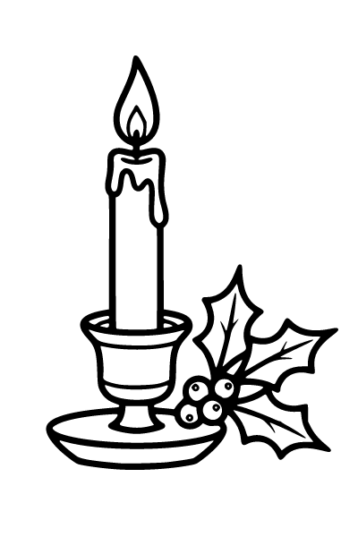 Easy Christmas Coloring Page 9, Easy Christmas coloring page