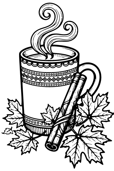 Fall For Adults Coloring Page 4, Fall For Adults coloring page
