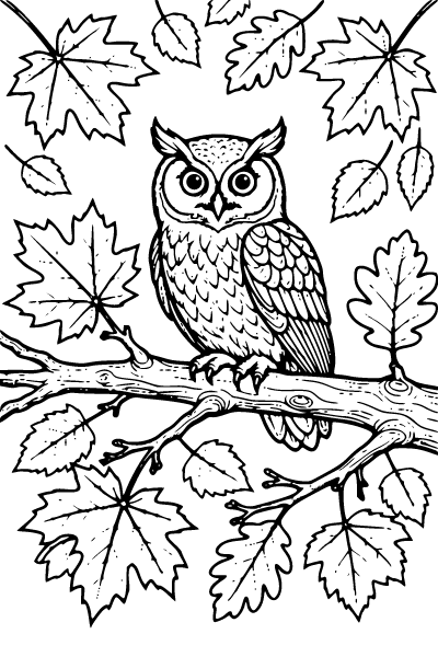 Fall For Adults Coloring Page 5, Fall For Adults coloring page