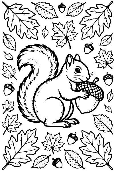 Fall For Adults Coloring Page 8, Fall For Adults coloring page
